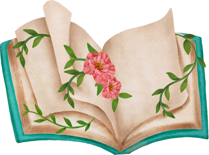 Book watercolor illustration reading book shop book store magic vintage sublimation sticker cute